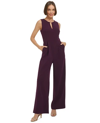 Tommy Hilfiger Women's Keyhole-Neck Sleeveless Wide-Leg Jumpsuit