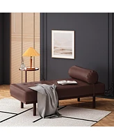 Streamdale Furniture Mid-Century Modern Chaise Lounge with Detachable Pillow