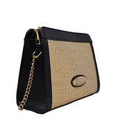 Bebe Marie Straw Crossbody Bag