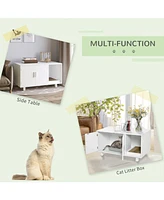 Streamdale Furniture Versatile Cat Box Ensemble Home Decor, Pet Privacy, Odor Control