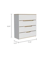 Streamdale Furniture Zoe Dresser, Superior Top, Four Drawers