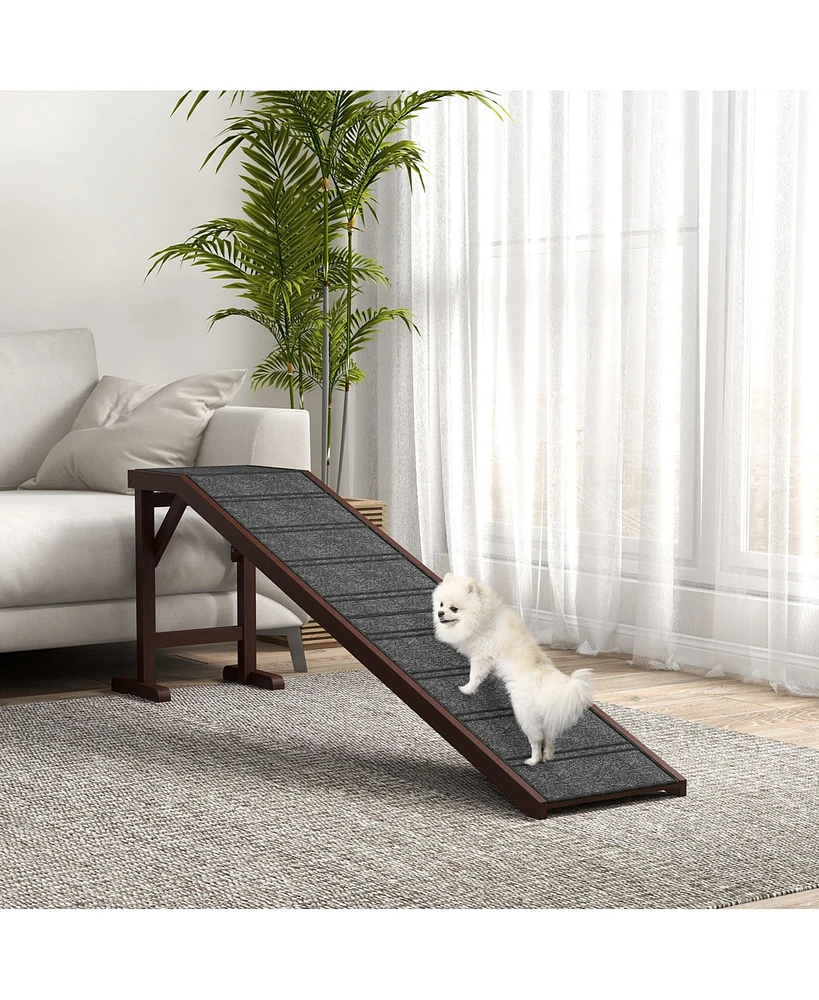 Simplie Fun Premium Carpet Pet Ramp - Easy Access for Cats, Dogs, and Puppies