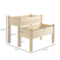 Spacious Double-Decker Garden Bed Maximize Space, Enhance Growth