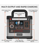 Alpha Digital Portable Power Station: 320W, 298Wh/93120mAh & 40W Solar Panel - Combo