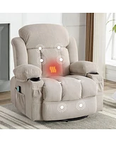 Streamdale Furniture Massage Recliner Sofa with Usb and Cup Holders