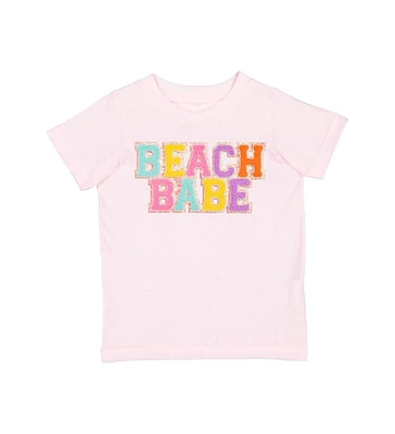 Sweet Wink Toddler Girls Beach Babe Patch Short Sleeve T-Shirt