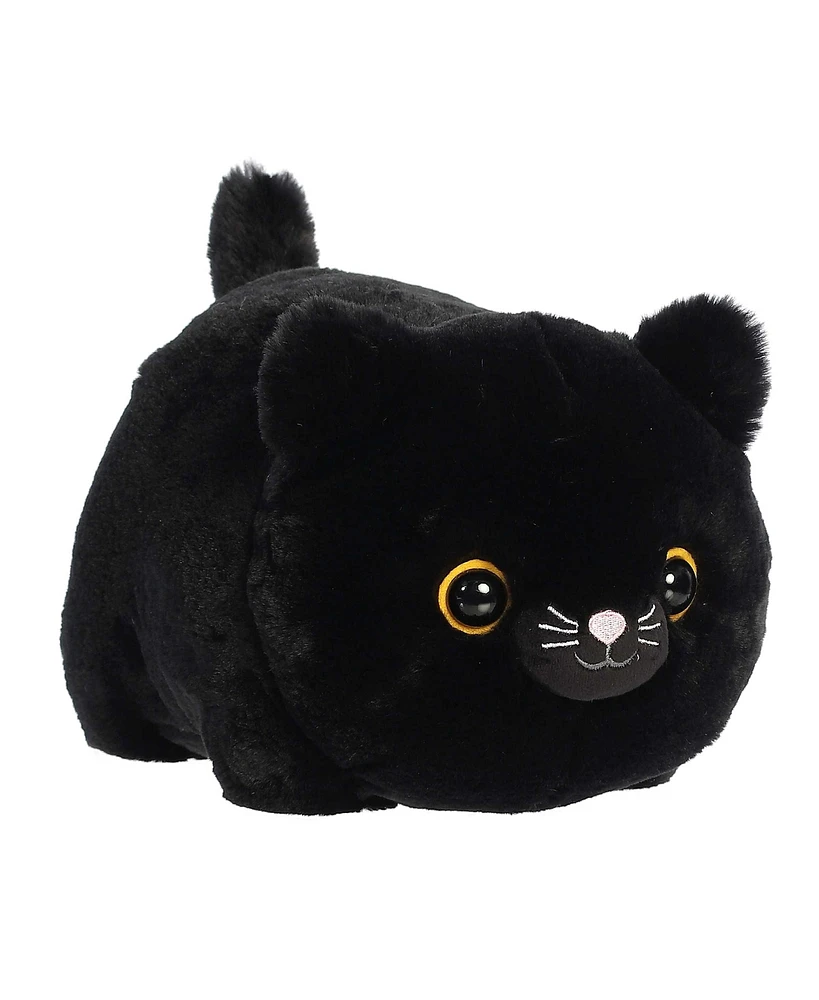 Aurora Medium Bella Black Cat Spudsters Adorable Plush Toy Black 10"