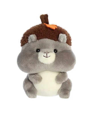 Aurora Small Life In A Nutshell Squirrel Holiday Festive Plush Toy Gray 6.5"