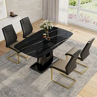 Streamdale Furniture Ultra Modern Dining Table Glamour and Functionality for Every Gathering