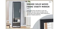 Eco-Friendly Solid Wood Wall Mirror with Easy Assembly