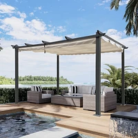 Retractable Canopy Pergola Adjustable Shade for Outdoor Living