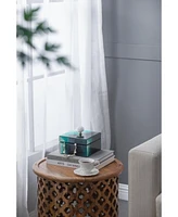 Bethany Green Jewelry Box with Geode Finial