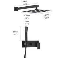 Hot Sale Matte Black Wall Mounted Bathroom Complete Shower Set