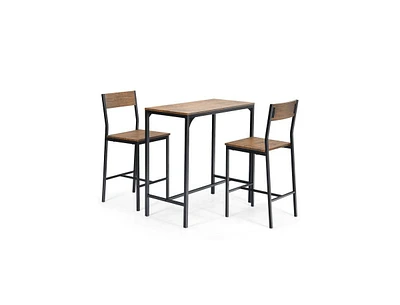 Slickblue 3 Pieces Bar Table Set with 2 Stools