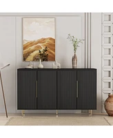 Versatile Fluted Sideboard Art Deco meets Mid-Century Modern