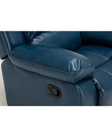 Streamdale Furniture Charlotte Navy Blue Leather Gel Recliner