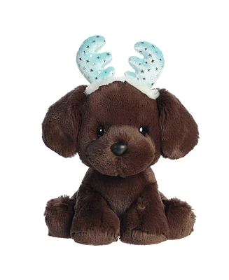 Aurora Small Sydney Choco Lab Holiday Festive Plush Toy Brown 7"