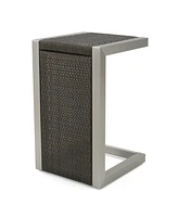 Sleek Aluminum C-Shape Side Table for Modern Outdoor Spaces