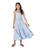 Rare Editions Big Girls Belted Gingham Midi Dress, 2 Pc