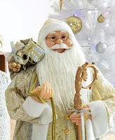 Glitzhome 35 H Oversized Christmas Elegant Santa Figurine