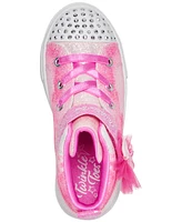 Skechers Toddler Girl's Twinkle Toes: Sparks - Ombre Dazzle High Top Light-Up Stay-Put Casual Sneakers from Finish Line