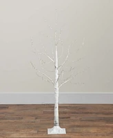 Nearly Natural 4ft. Pre-Lit Artificial White Birch Tree with 180 Warm White Led Lights