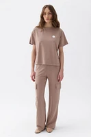 Nocturne Women's Logo Designed Basic T-shirt