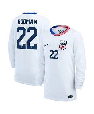 Nike Big Boy's and Girl's Trinity Rodman White Uswnt 2024 Home Replica Long Sleeve Jersey