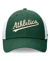 Nike Men's Green Oakland Athletics Evergreen Wordmark Trucker Adjustable Hat