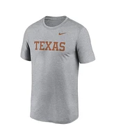 Nike Men's Heather Gray Texas Longhorns Primetime Legend Wordmark T-Shirt