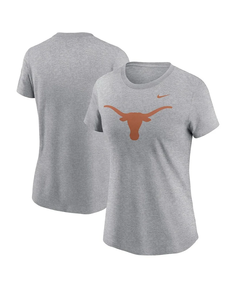 Nike Women's Heather Gray Texas Longhorns Primetime Evergreen Logo T-Shirt