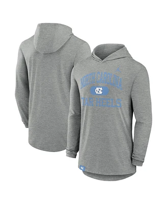 Jordan Men's Heather Gray North Carolina Tar Heels Blitz Hoodie Long Sleeve T-Shirt