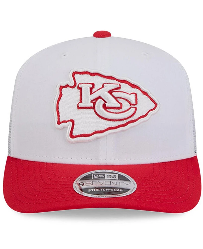 New Era Men's White/Red Kansas City Chiefs 2024 Nfl Training Camp 9SEVENTY Trucker Hat