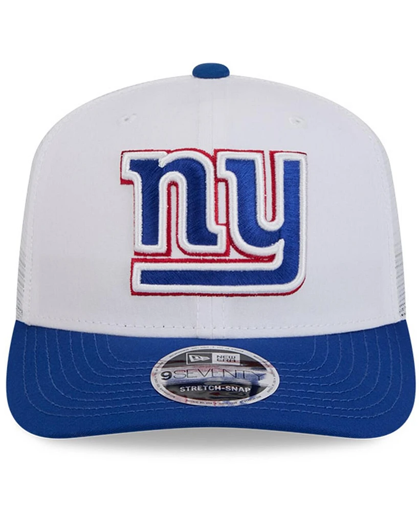 New Era Men's White/Royal New York Giants 2024 Nfl Training Camp 9SEVENTY Trucker Hat