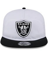 New Era Men's White/Black Las Vegas Raiders 2024 Nfl Training Camp Golfer Snapback Hat