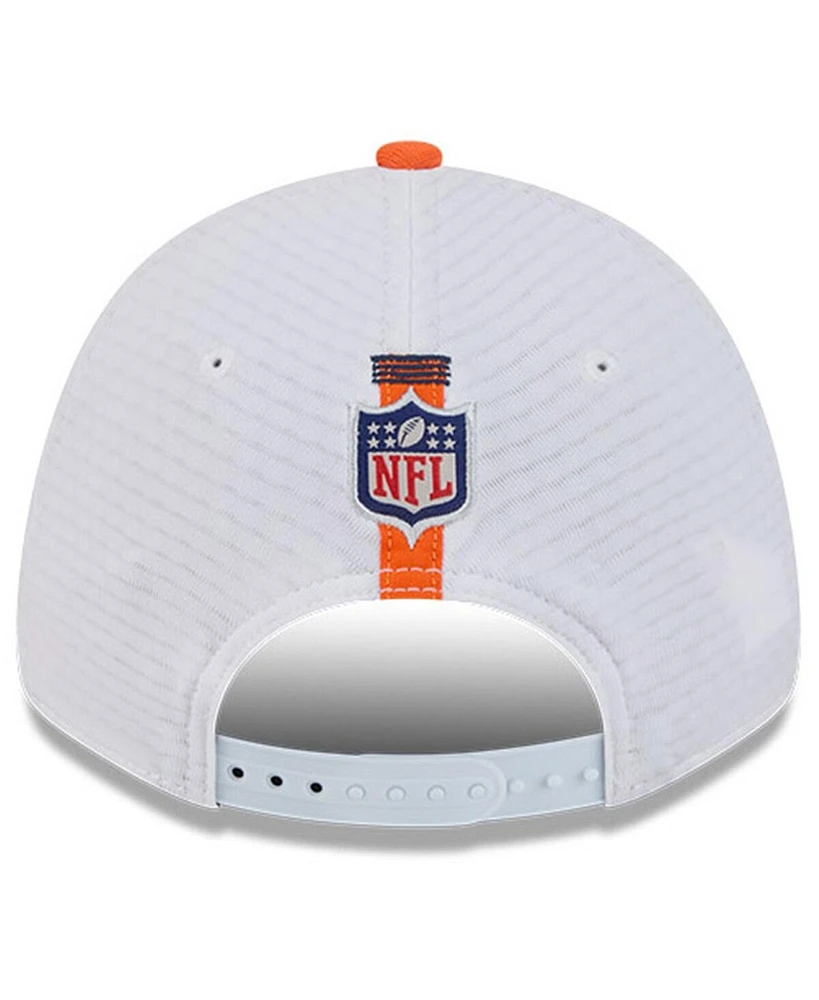 New Era Men's White/Orange Denver Broncos 2024 Nfl Training Camp 9FORTY Adjustable Hat