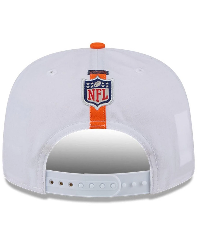 New Era Men's White/Orange Denver Broncos 2024 Nfl Training Camp Golfer Snapback Hat