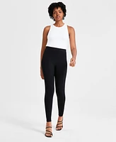 Bar Iii Women's High-Waist Seamed Ponte-Knit Leggings, Created for Macy's