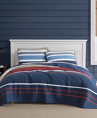 Nautica Bradford Reversible 3 Piece Quilt Set, King