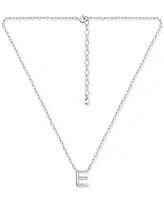 Giani Bernini Initial E Pendant Necklace in Sterling Silver, 16" + 2" extender, Created for Macy's