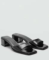 Mango Women's Patent Leather Effect Heeled Sandals