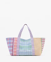 Mango Women's Checkered Print Bag