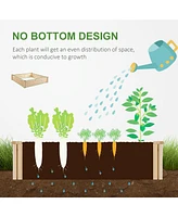 9-Compartment Elevated Garden Bed with Open Bottom for Healthy Roots