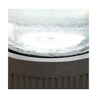 Streamdale Furniture Modern Ribbed Fountain with Clear Glass Top for Calming Water Feature