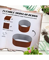 Modular Galvanized Raised Garden Bed Kit with Improved Safety Edging
