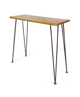 Chic Industrial Teak Acacia Wood Outdoor Bar Table