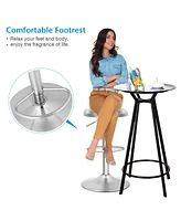 Slickblue Modern Swivel Adjustable Height Bar Stool with Footrest for Pub Bistro Kitchen Dining-1 Piece