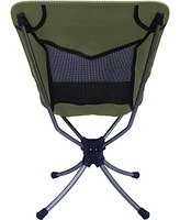 ECR4Kids Lightspeed Outdoors Short Swivel Camp Chair, Green