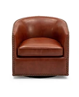 Trenton Swivel Arm Chair - Caramel
