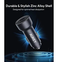 Aukey Cc-Y23 Enduro Dual 65W 2-Port Car Charger